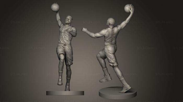 Statues of famous people (LeBron James, STKC_0066) 3D models for cnc